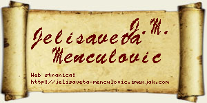 Jelisaveta Menčulović vizit kartica